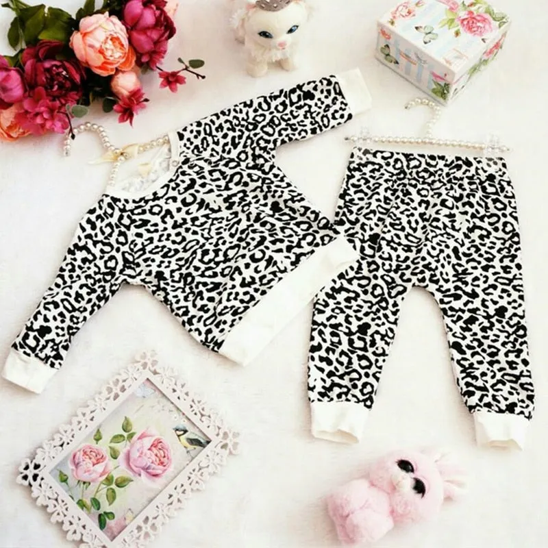 Leopard Baby Clothing Set Winter