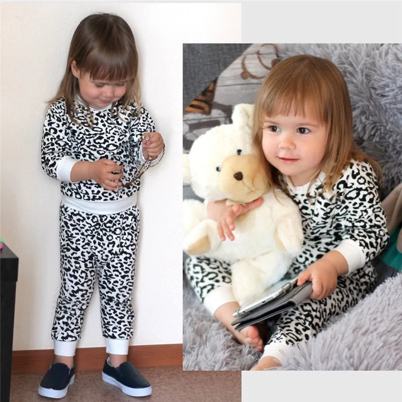 Leopard Baby Clothing Set Winter