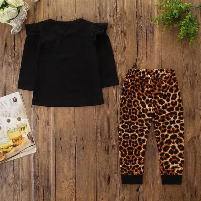 Leopard Baby Clothing Set Winter