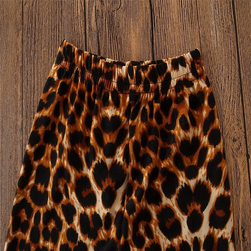 Leopard Baby Clothing Set Winter