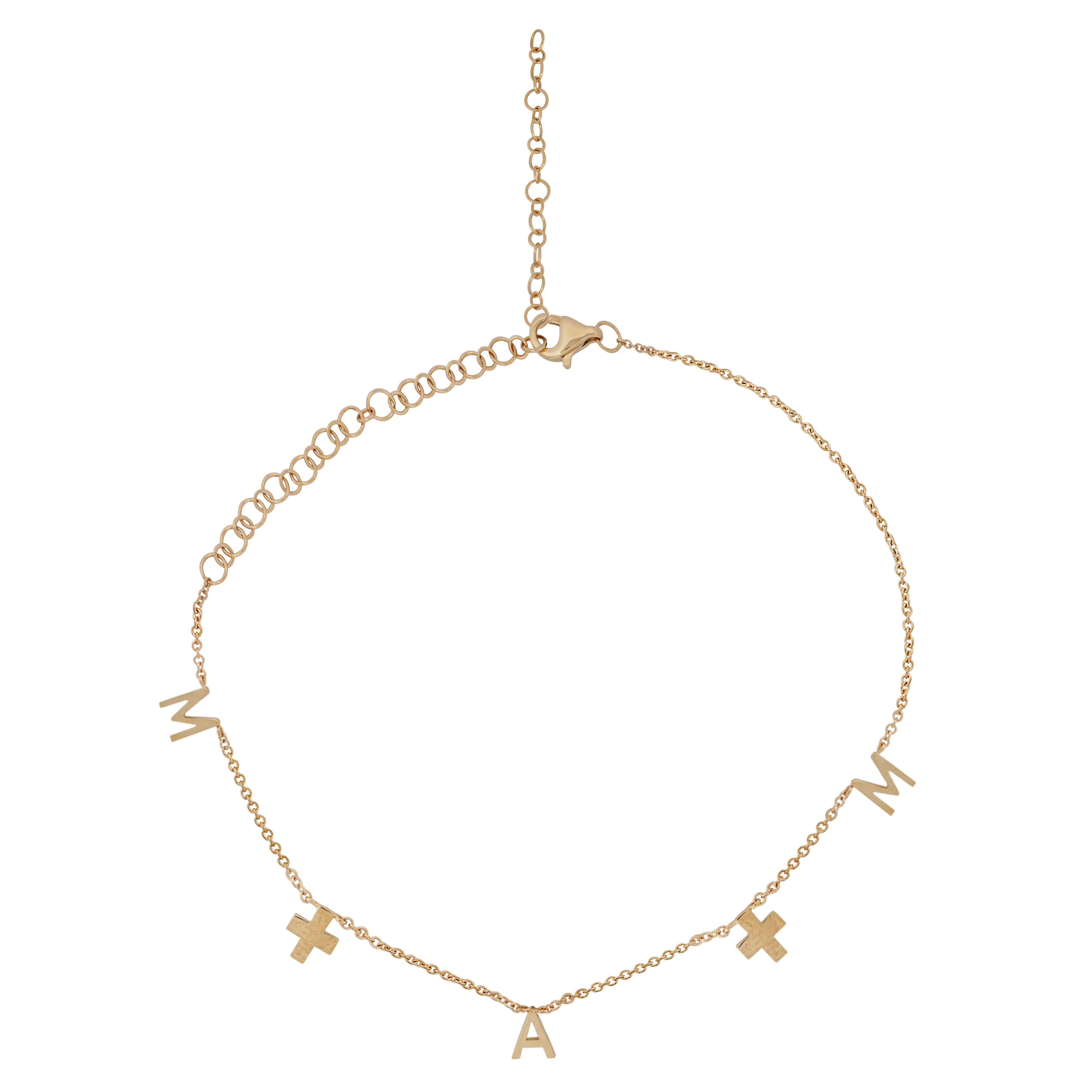 Letter Necklace With Gemstone