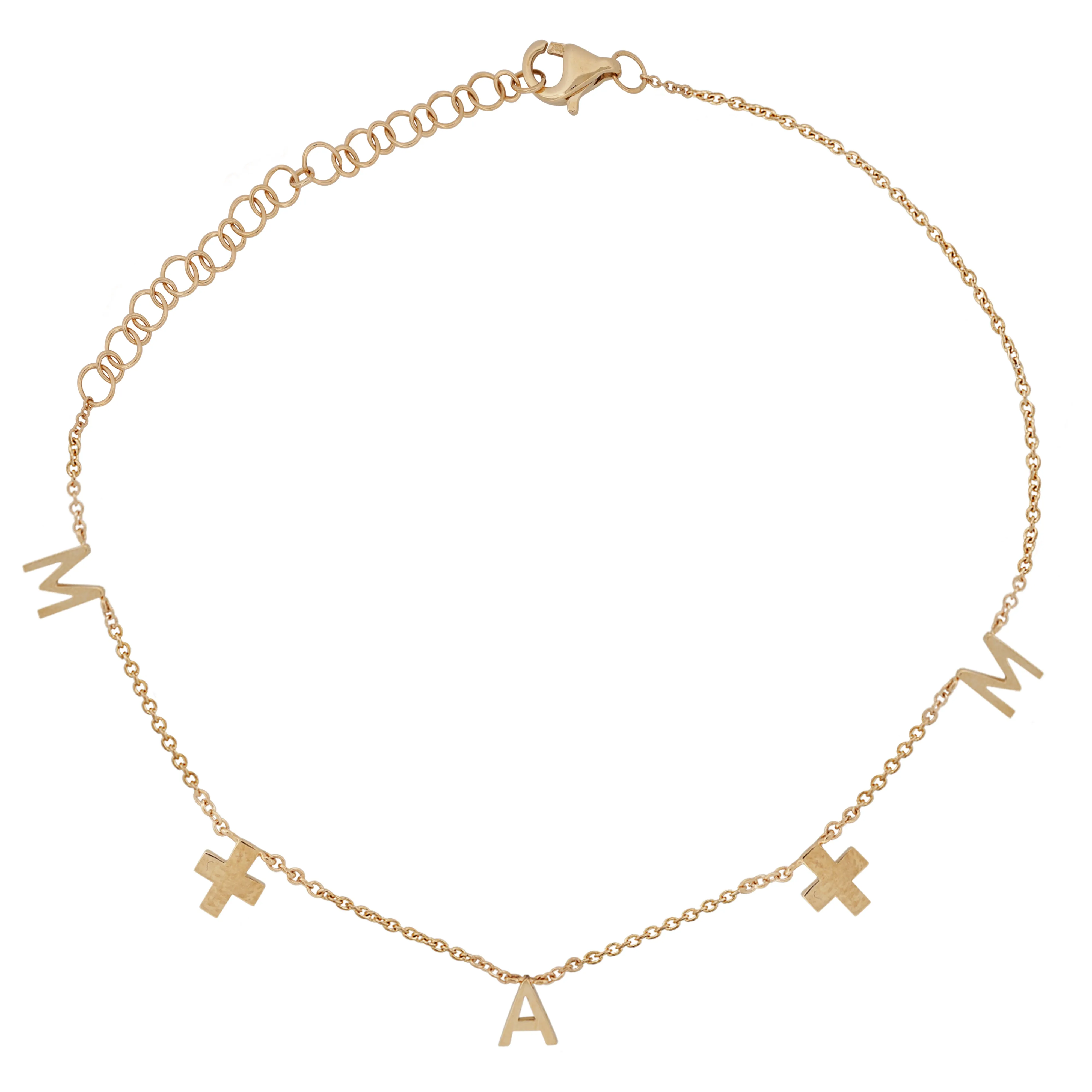 Letter Necklace With Gemstone