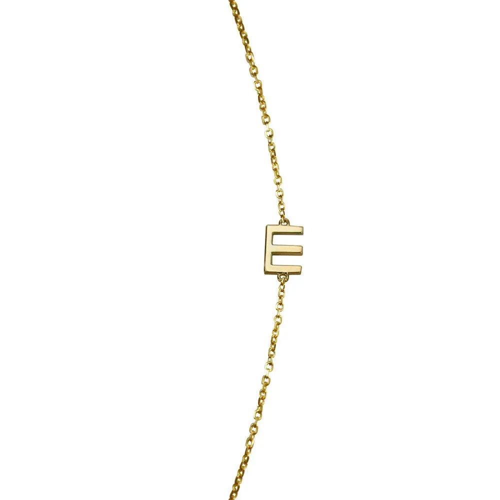 Letter Necklace With Gemstone