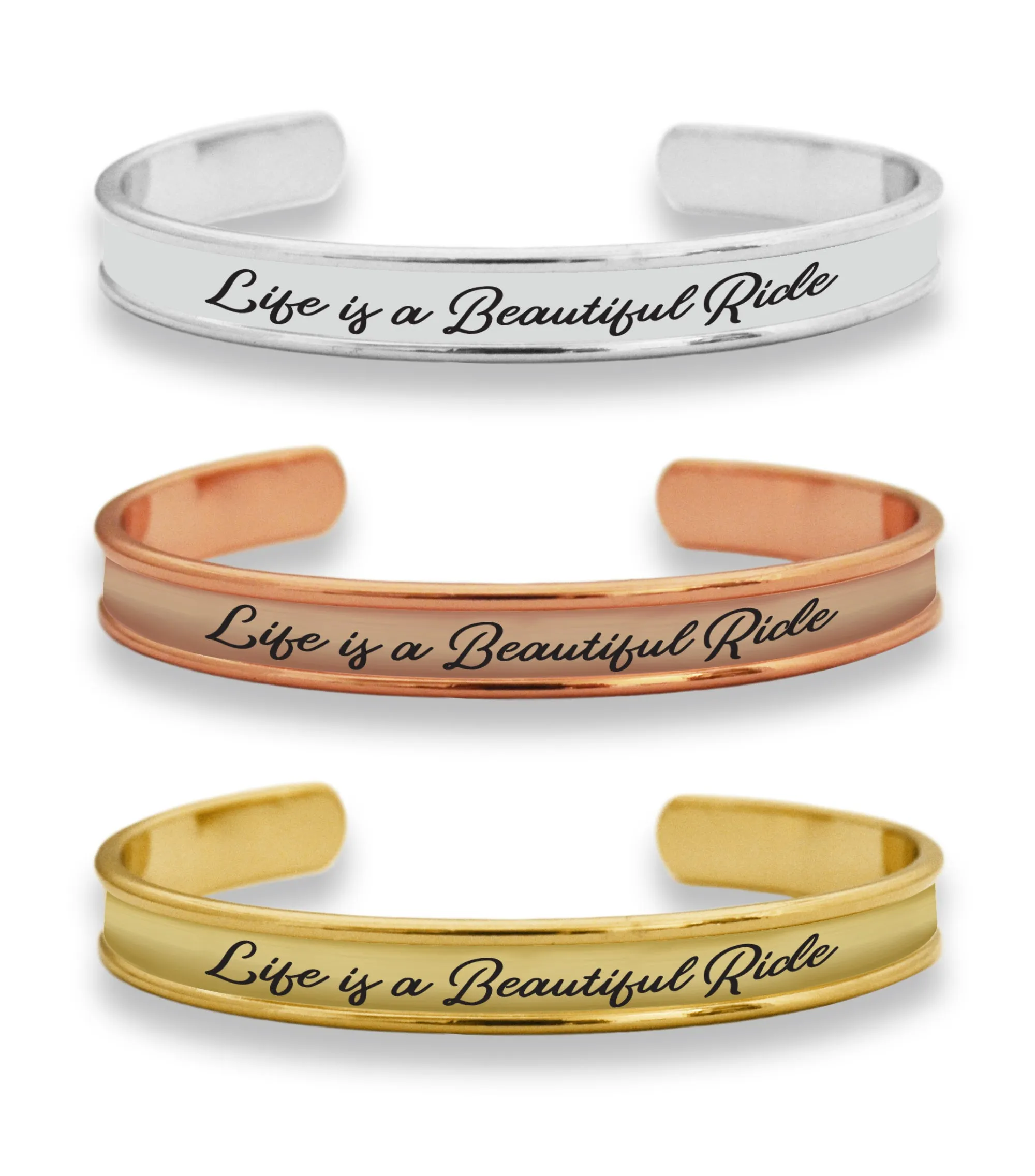 Life Is A Beautiful Ride Cuff Bracelet