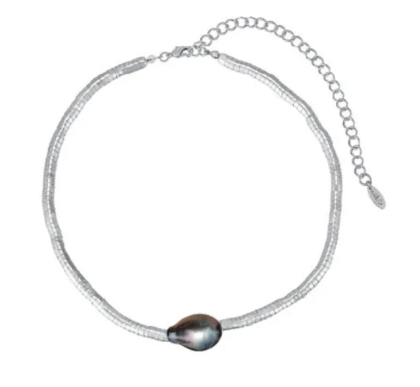 Liquid Gold and Pearl Choker