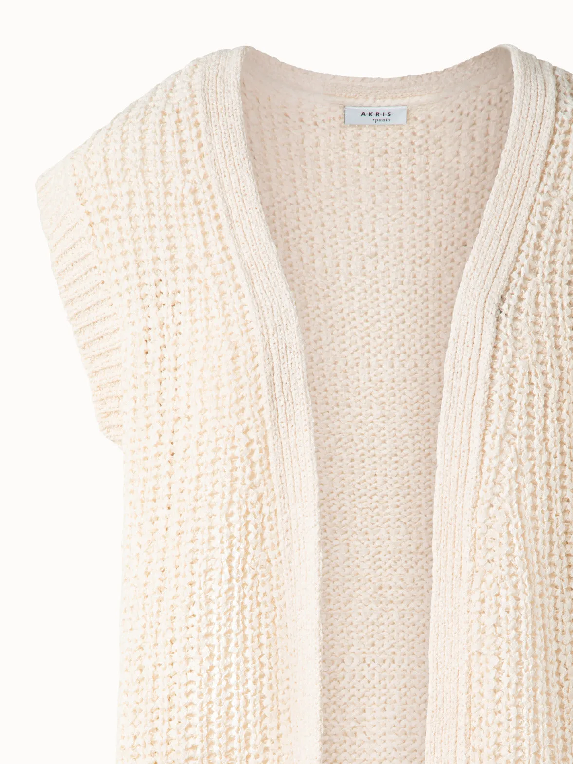 Long Chunky Knit Gilet