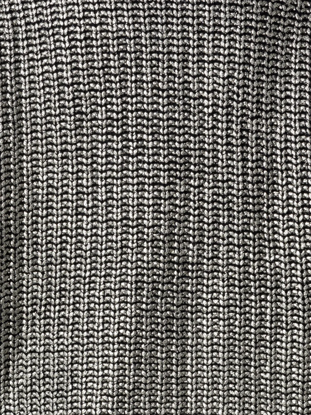 Long Chunky Laminated Cashwool Knit Sweater
