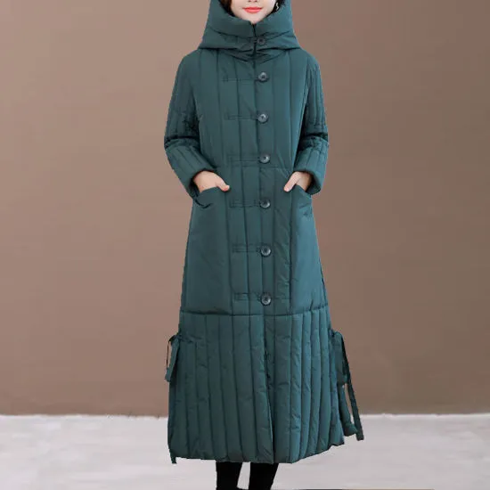 Long Coat For Women Winter Loose Large Size Hooded Big Pocket
