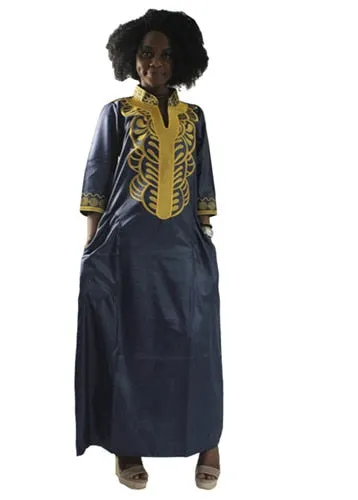 Long Robe African  Embroidery  Dress