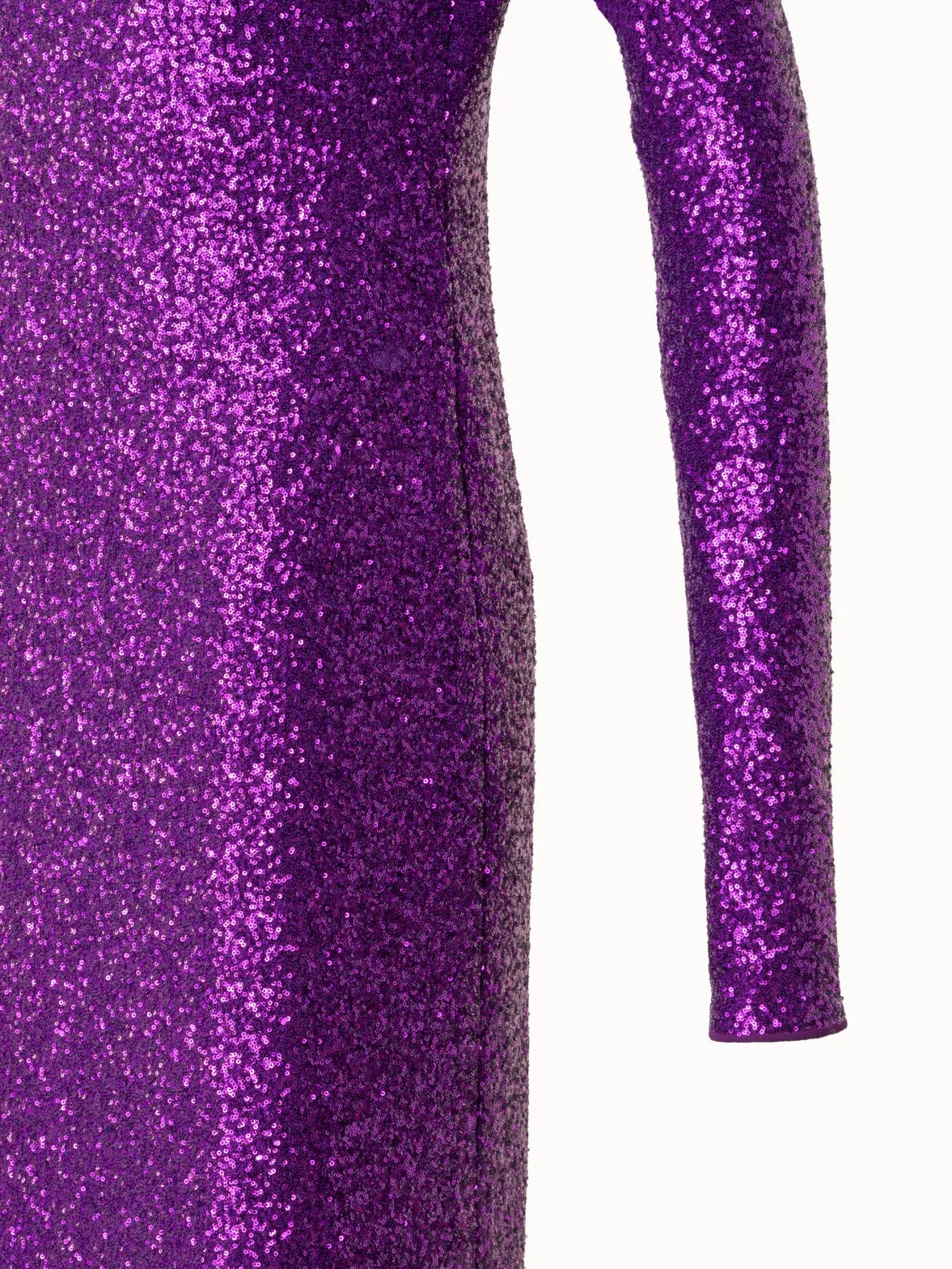 Long Sequined Evening Gown with Sleeves
