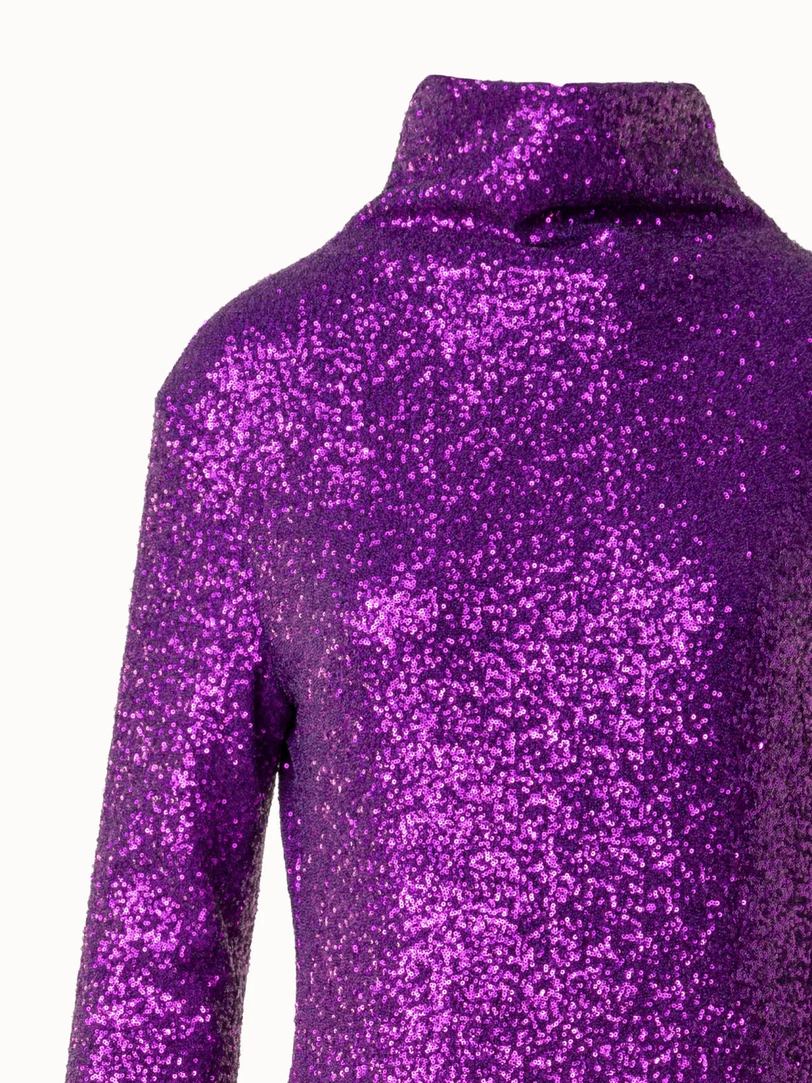 Long Sequined Evening Gown with Sleeves