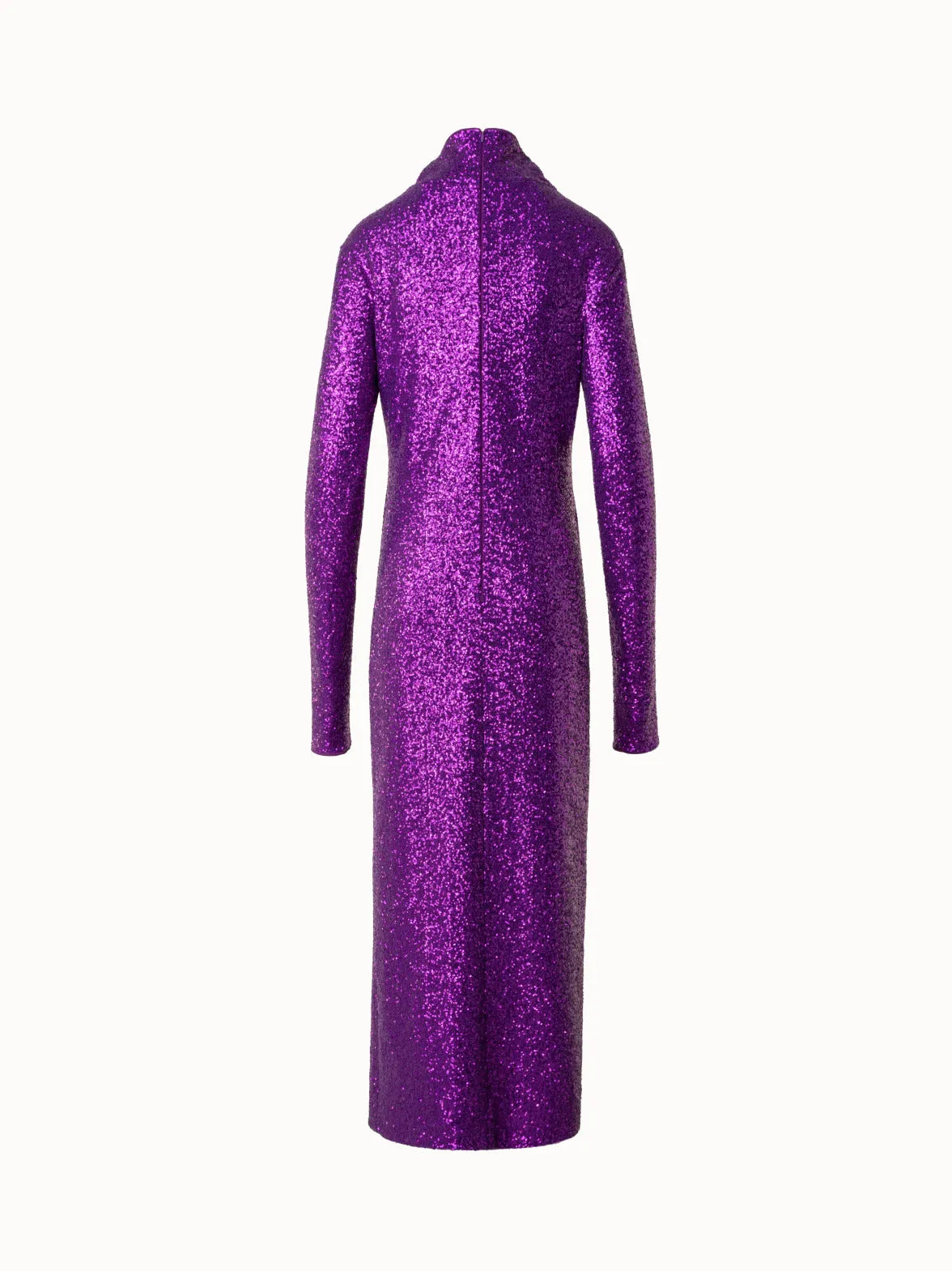 Long Sequined Evening Gown with Sleeves