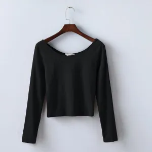 Long Sleeve Crop T-Shirt