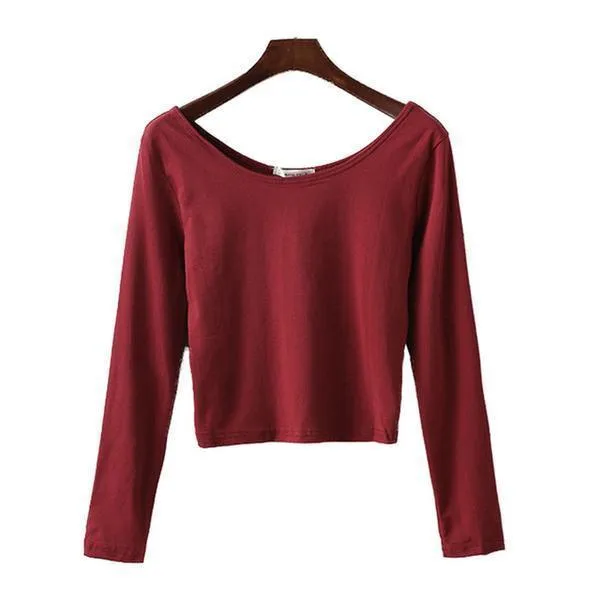 Long Sleeve Crop T-Shirt