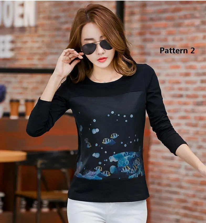 Long Sleeve Print Shirt