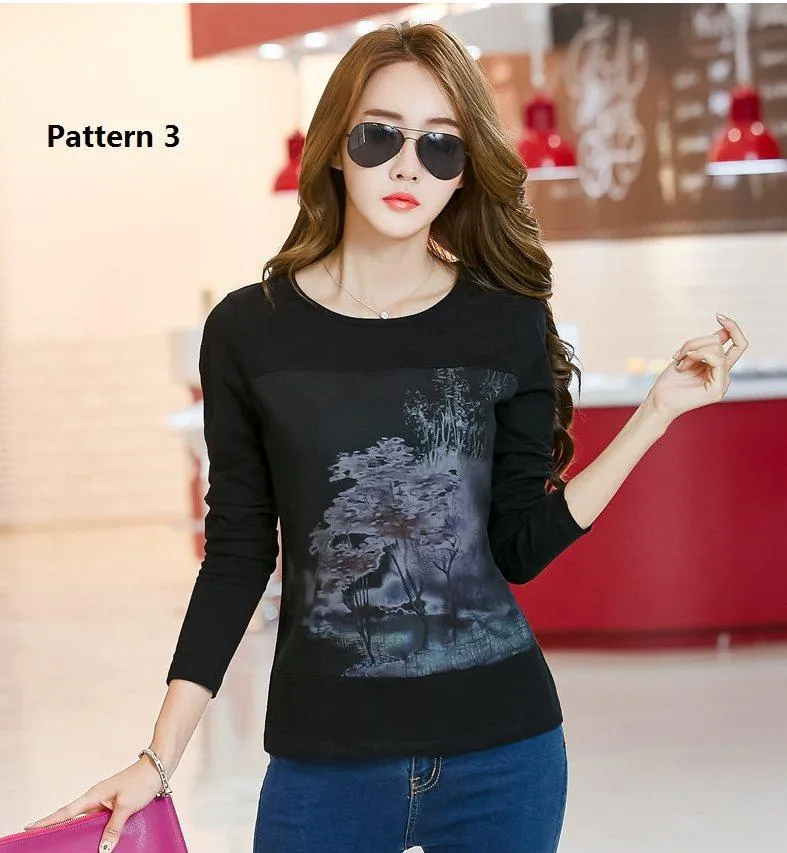 Long Sleeve Print Shirt