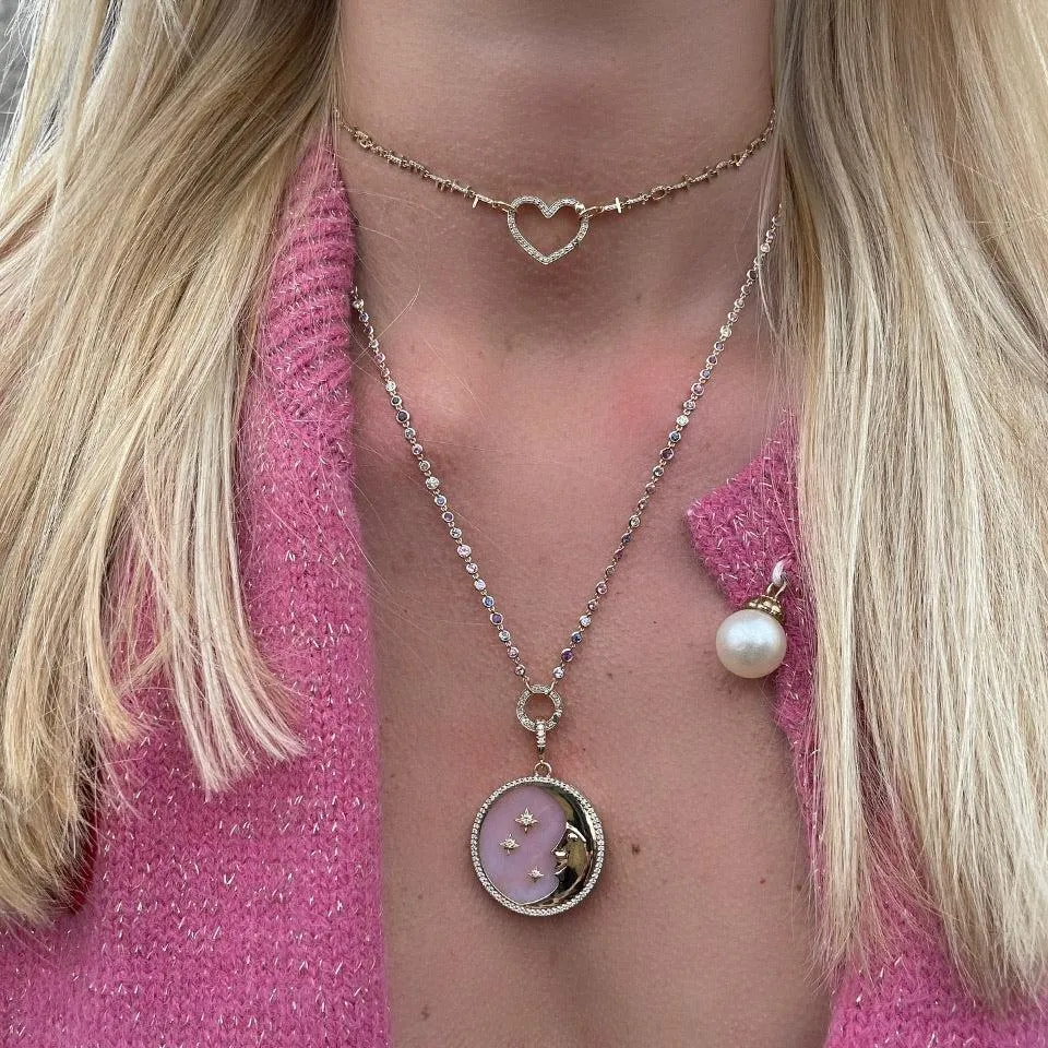Long Tiny Letters Transformer Necklace