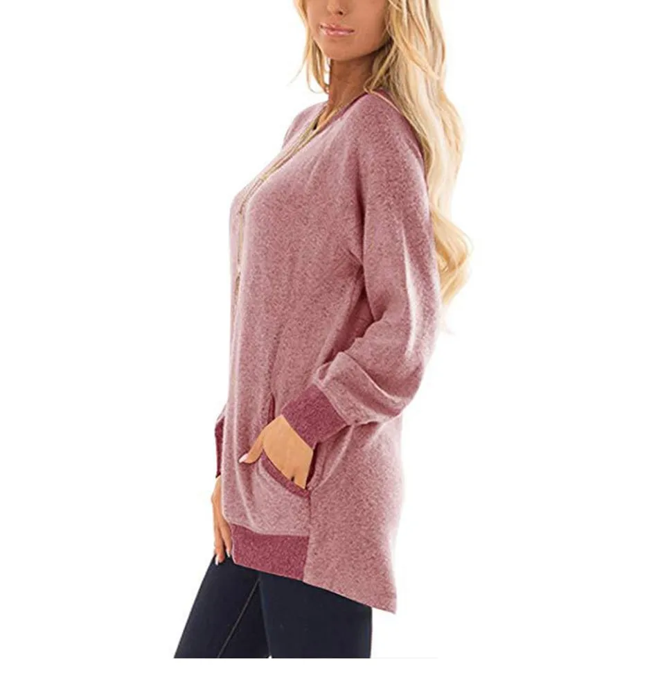 Loose Casual Long Sleeve Blouse Woman