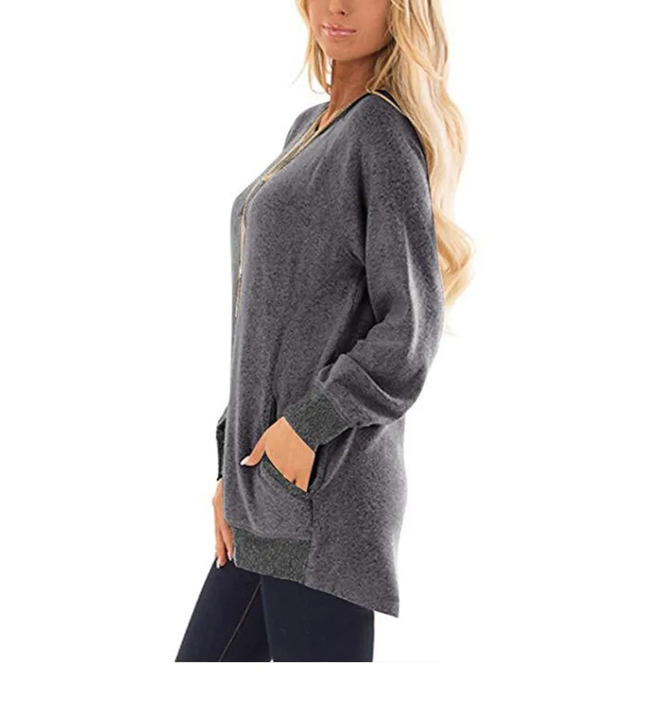 Loose Casual Long Sleeve Blouse Woman
