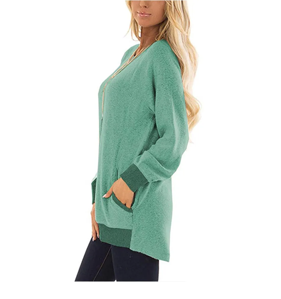 Loose Casual Long Sleeve Blouse Woman