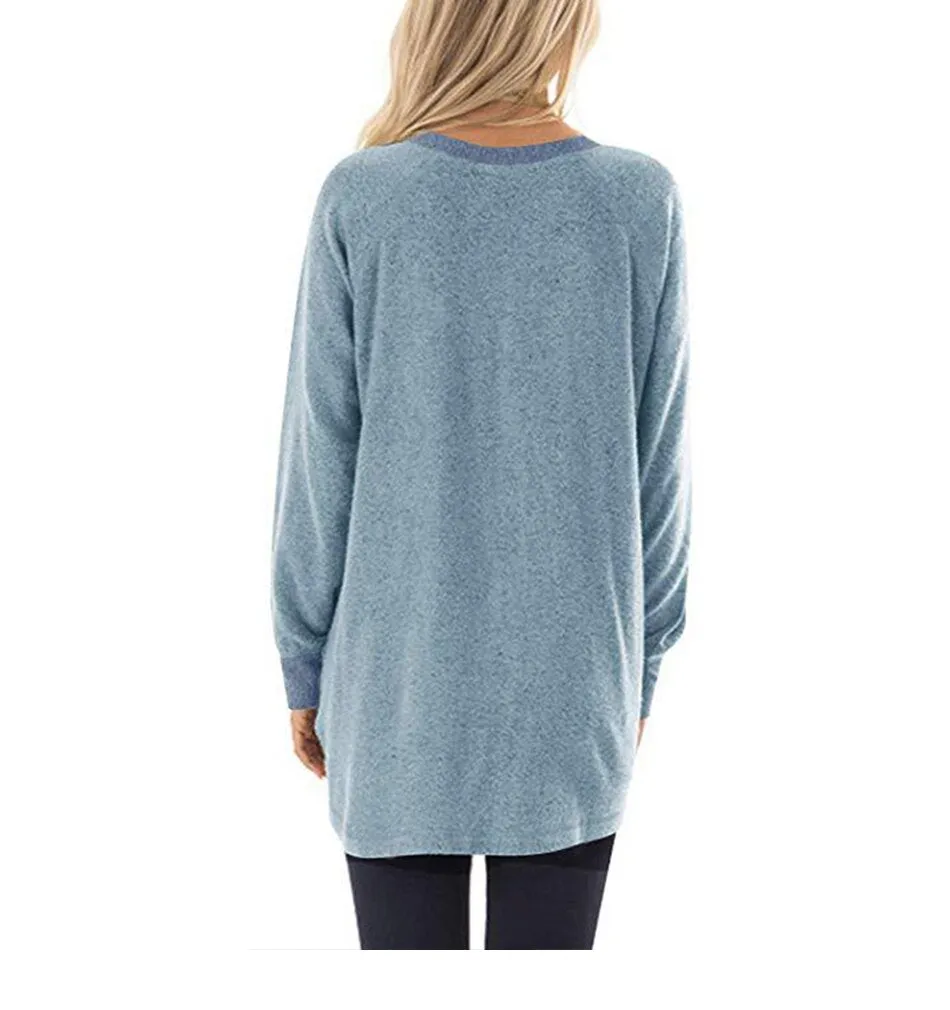 Loose Casual Long Sleeve Blouse Woman