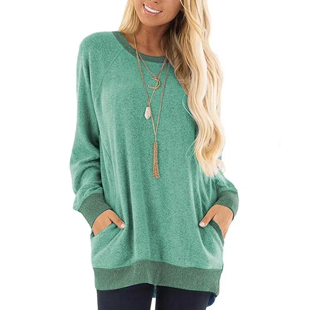 Loose Casual Long Sleeve Blouse Woman