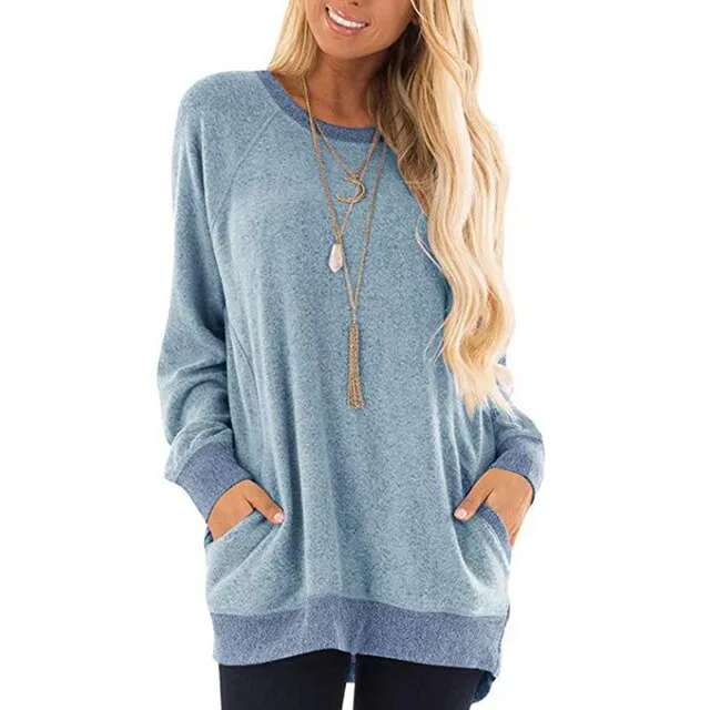 Loose Casual Long Sleeve Blouse Woman