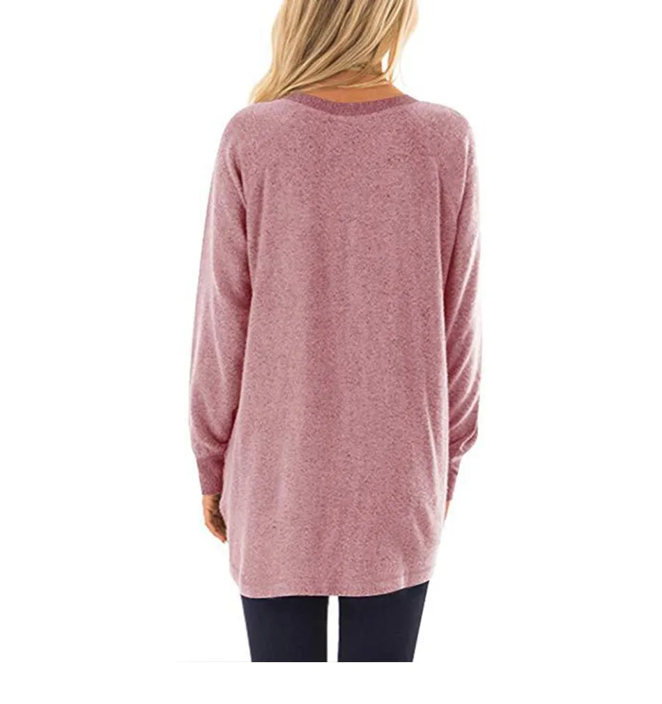 Loose Casual Long Sleeve Blouse Woman