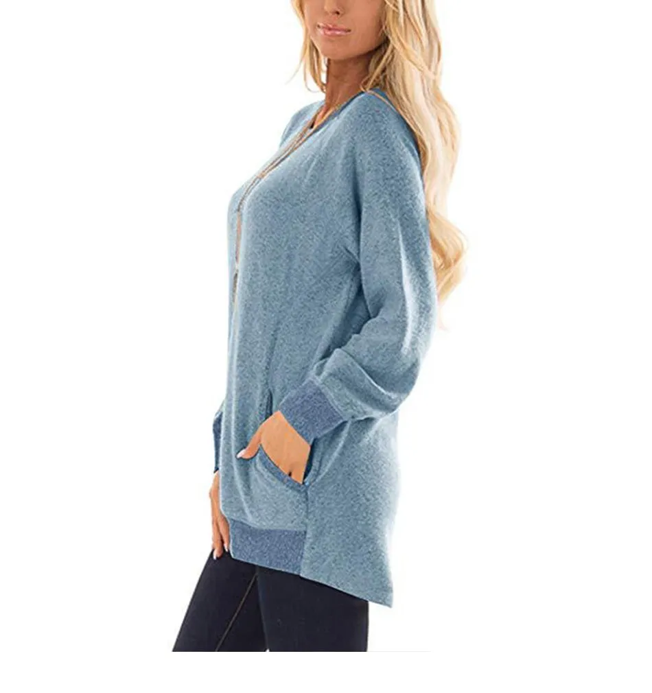 Loose Casual Long Sleeve Blouse Woman
