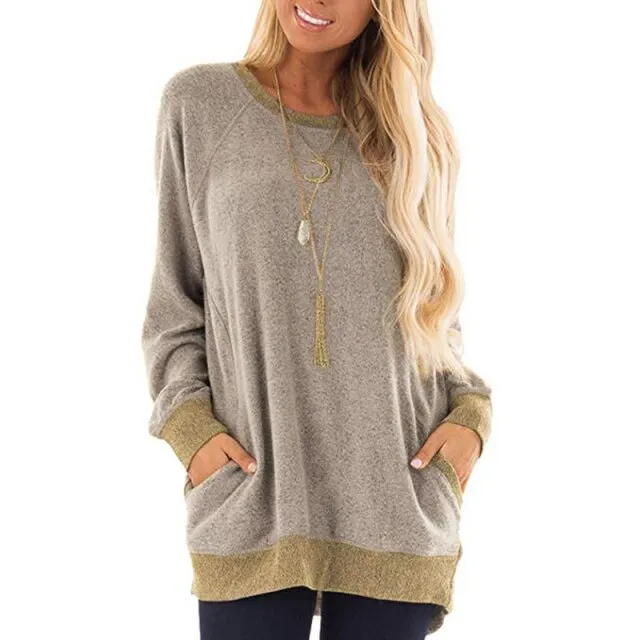 Loose Casual Long Sleeve Blouse Woman