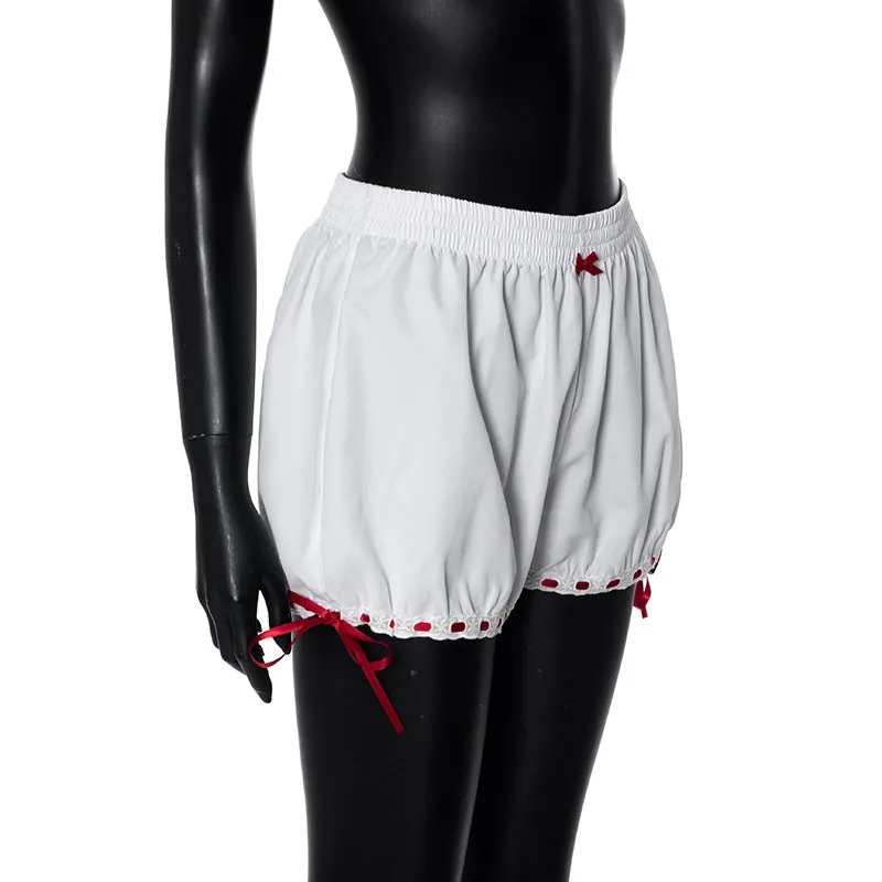 Low Waisted Shorts Women Clothing Summer Cute Bow Low Waisted Shorts