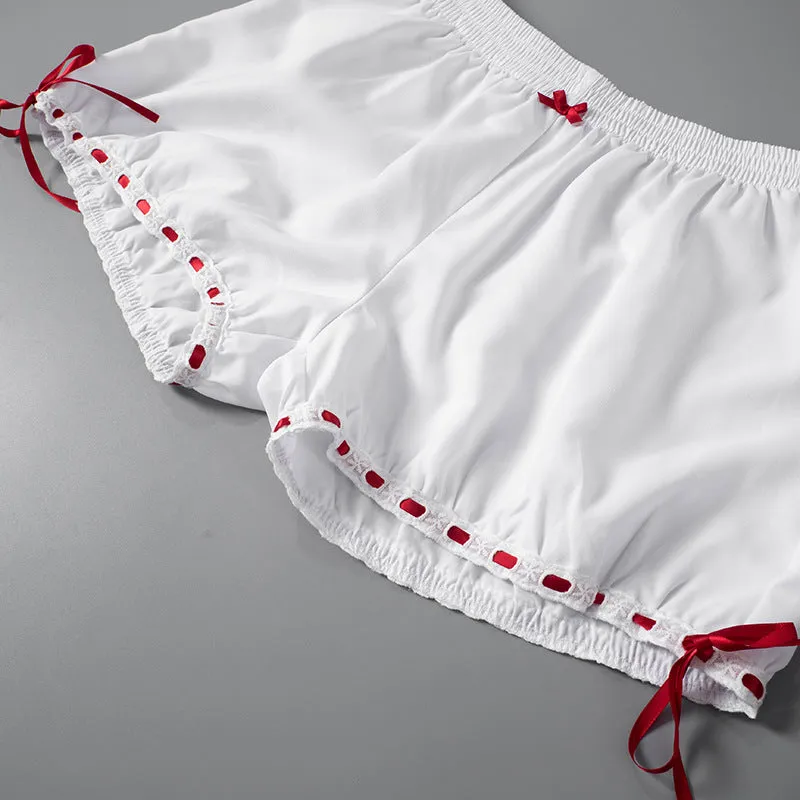 Low Waisted Shorts Women Clothing Summer Cute Bow Low Waisted Shorts