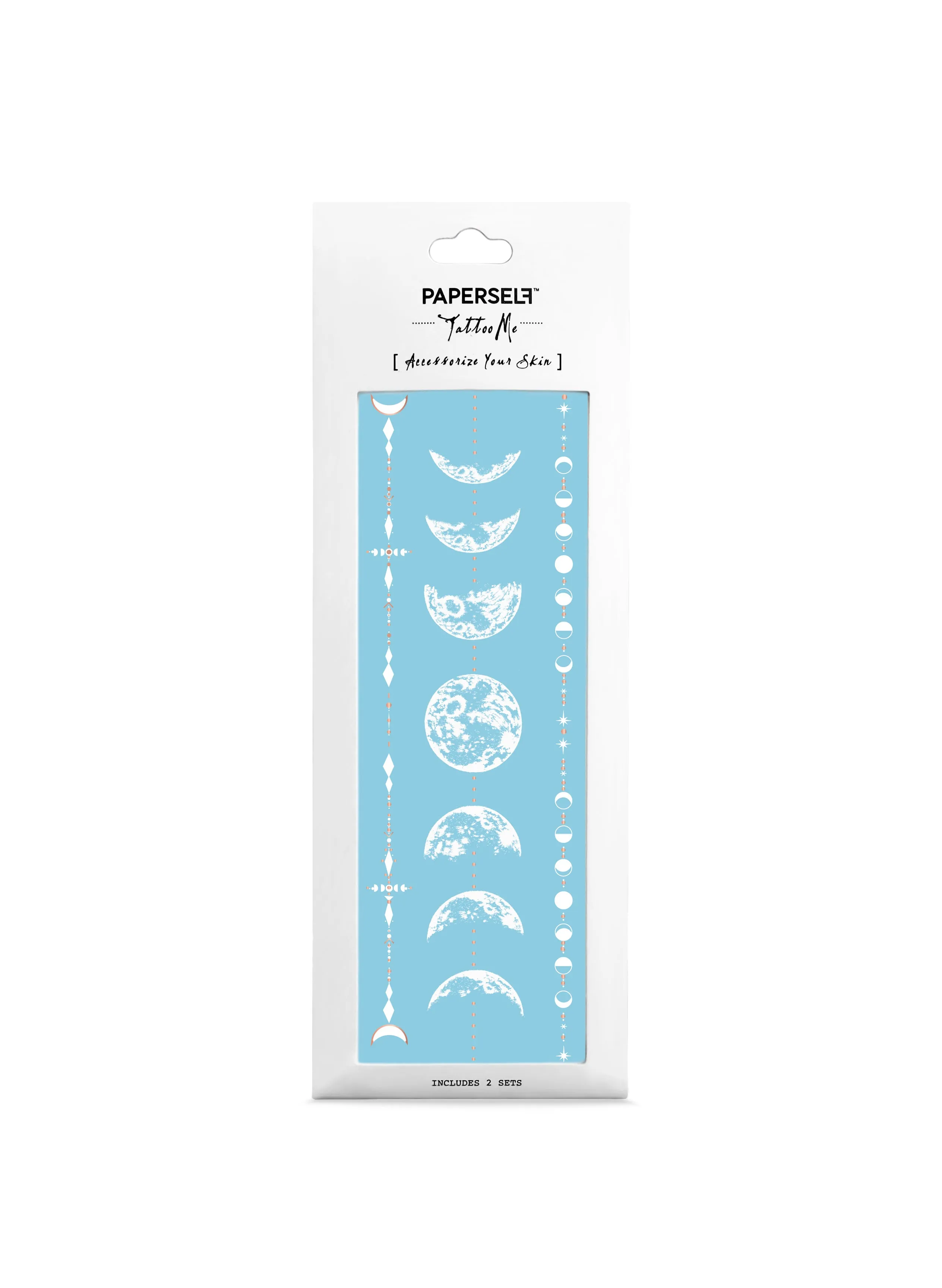 Luna White Temporary Tattoo