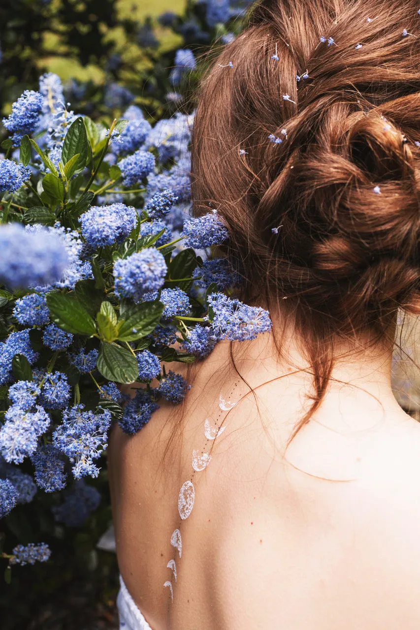 Luna White Temporary Tattoo