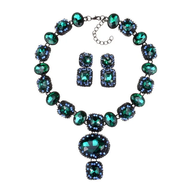 Luxury Austrian Crystal Glass Choker Necklace Women Jewelry