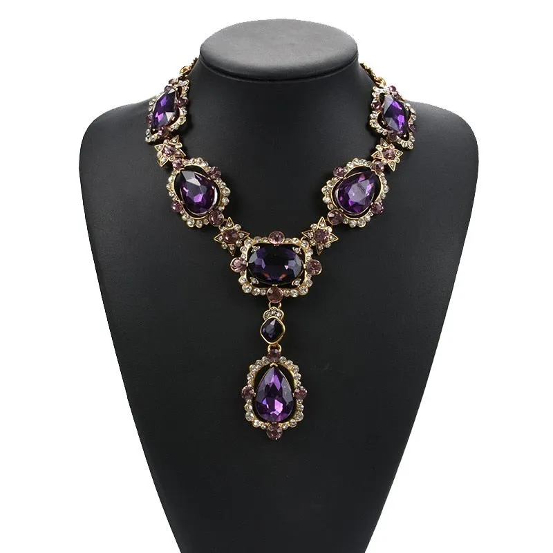 Luxury Austrian Crystal Glass Choker Necklace Women Jewelry