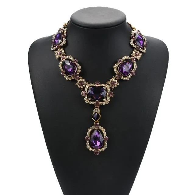 Luxury Austrian Crystal Glass Choker Necklace Women Jewelry