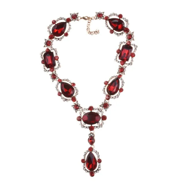 Luxury Austrian Crystal Glass Choker Necklace Women Jewelry