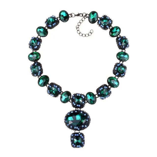 Luxury Austrian Crystal Glass Choker Necklace Women Jewelry
