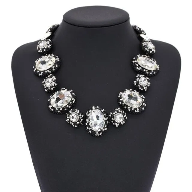 Luxury Austrian Crystal Glass Choker Necklace Women Jewelry