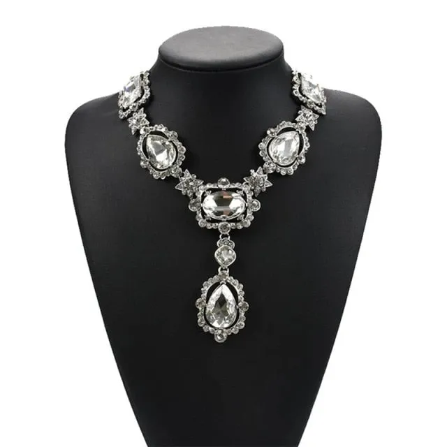 Luxury Austrian Crystal Glass Choker Necklace Women Jewelry
