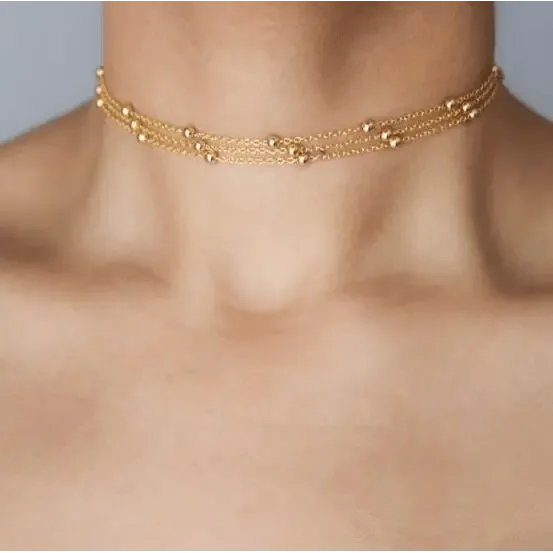 Luxury Fashion Style Simple Pearl Bead Chain Choker Necklace - Aesthetic Fashion Style Jewelry for women Fashion Jewelry Accessories