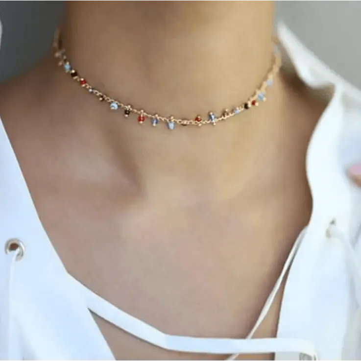 Luxury Fashion Style Simple Pearl Bead Chain Choker Necklace - Aesthetic Fashion Style Jewelry for women Fashion Jewelry Accessories