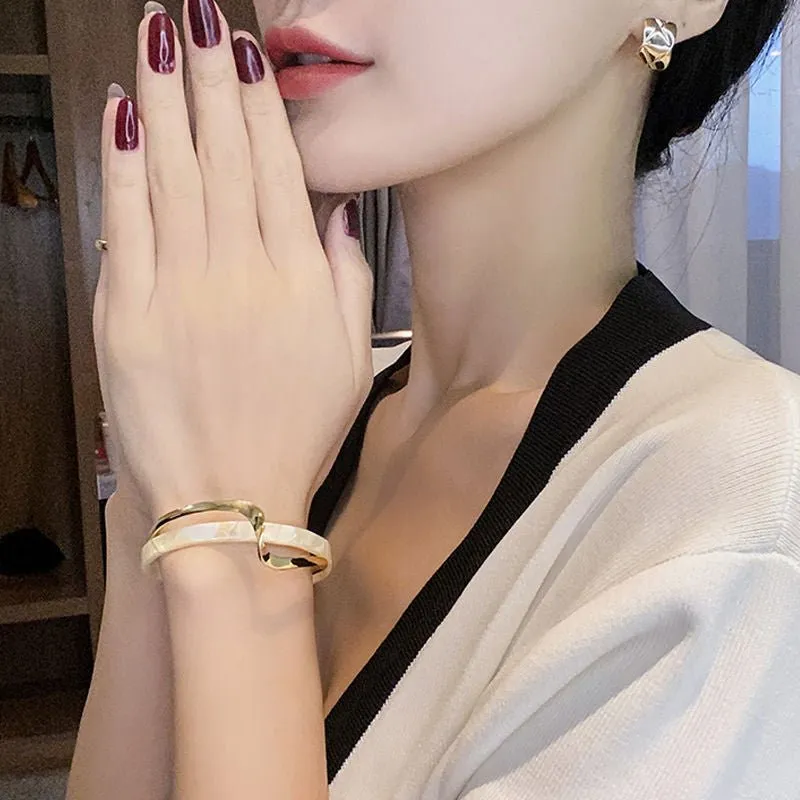 Luxury Resin Bangle Bracelet for Women Girls Wedding Jewellery