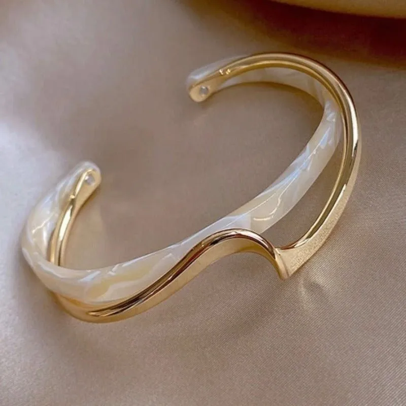 Luxury Resin Bangle Bracelet for Women Girls Wedding Jewellery