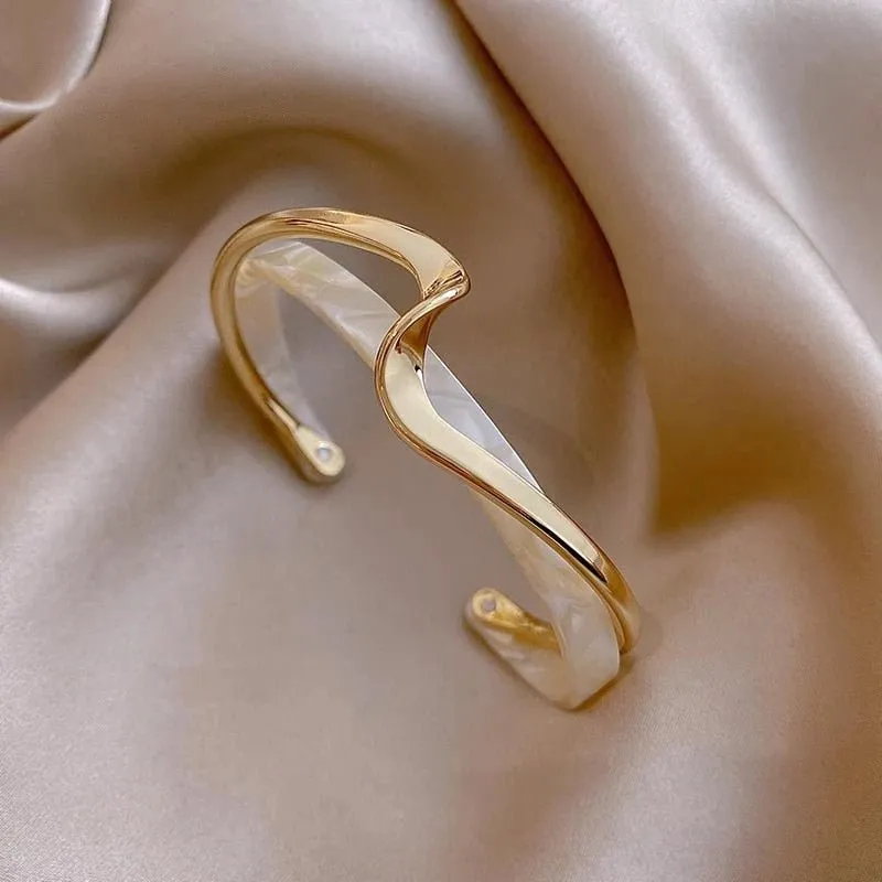 Luxury Resin Bangle Bracelet for Women Girls Wedding Jewellery