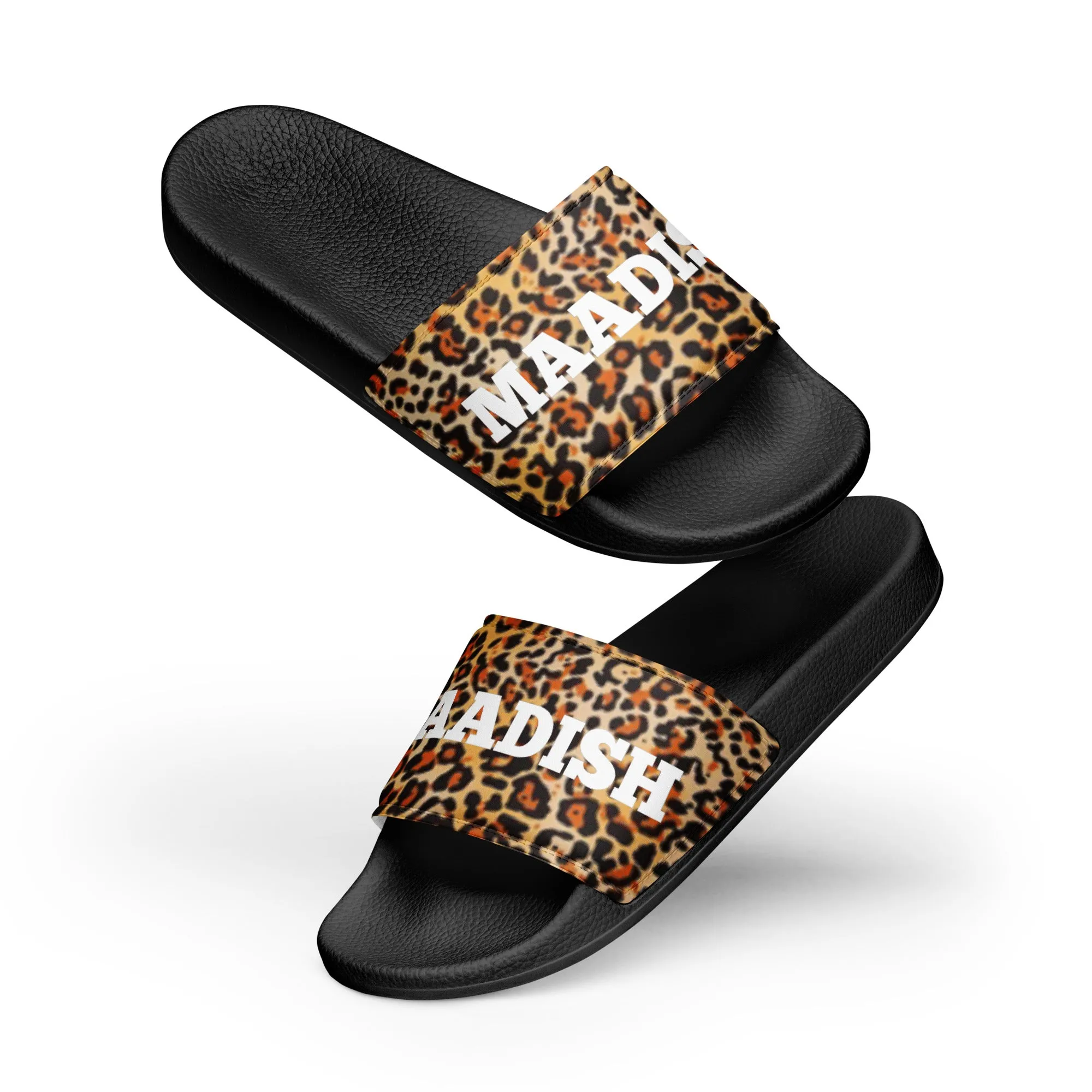 Maadish | Women's Cheetah Print slides