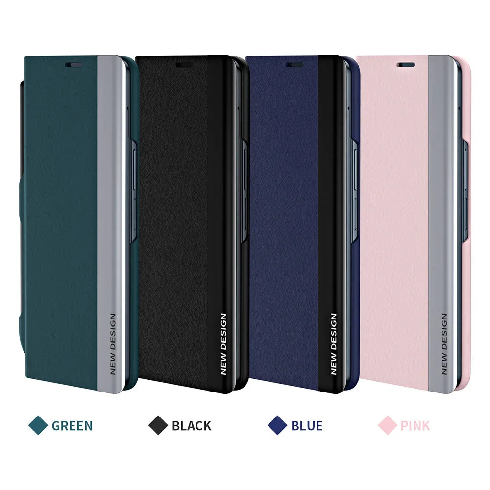 Magnetic Flip Cover Leather Case Pen Slot With Stylus Anti-Fall Phone Case For Samsung Galaxy Z Fold