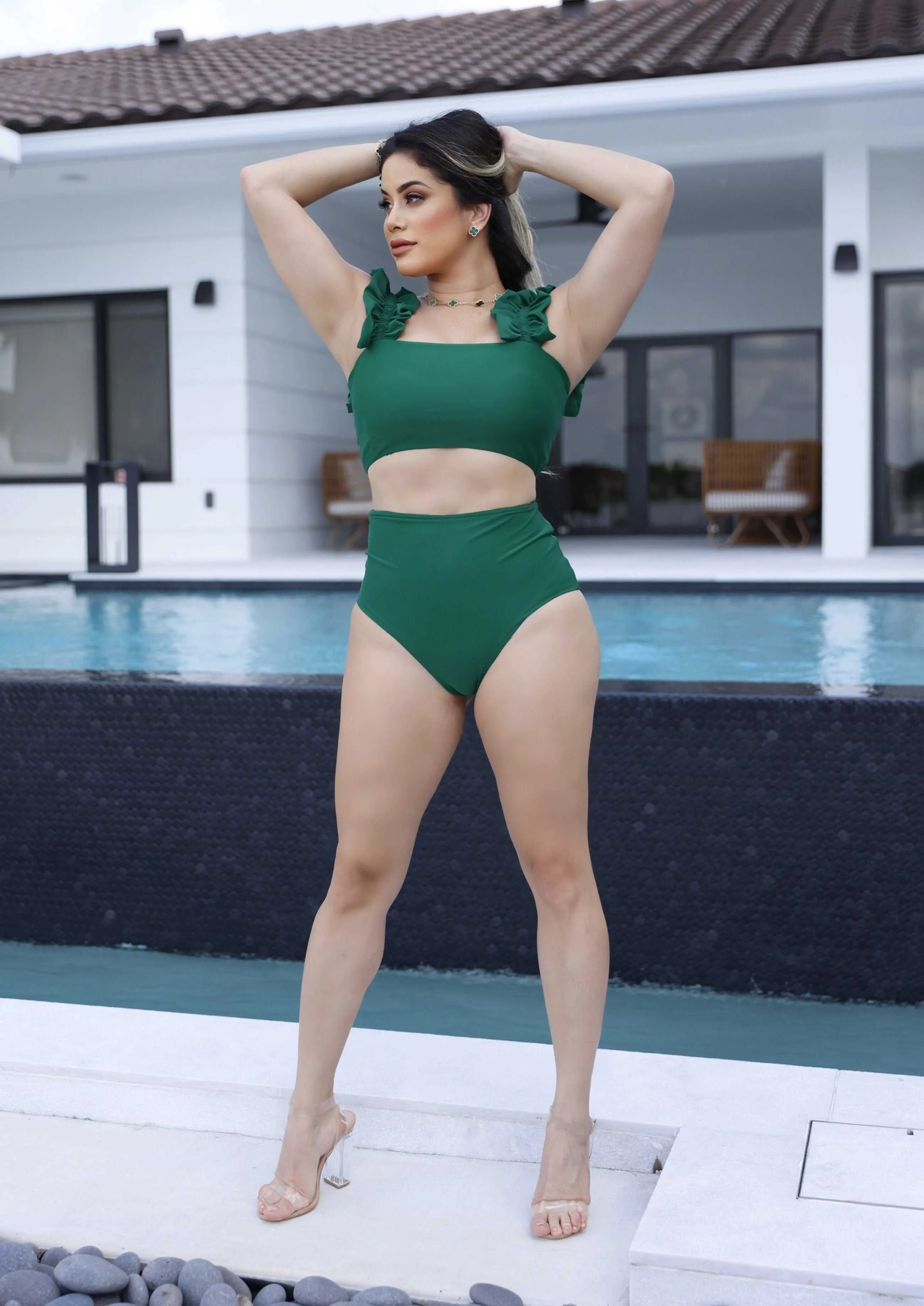 Mallorca Two-Piece Swimsuit – Emerald Green Luxury Bikini | Limited Edition 2025