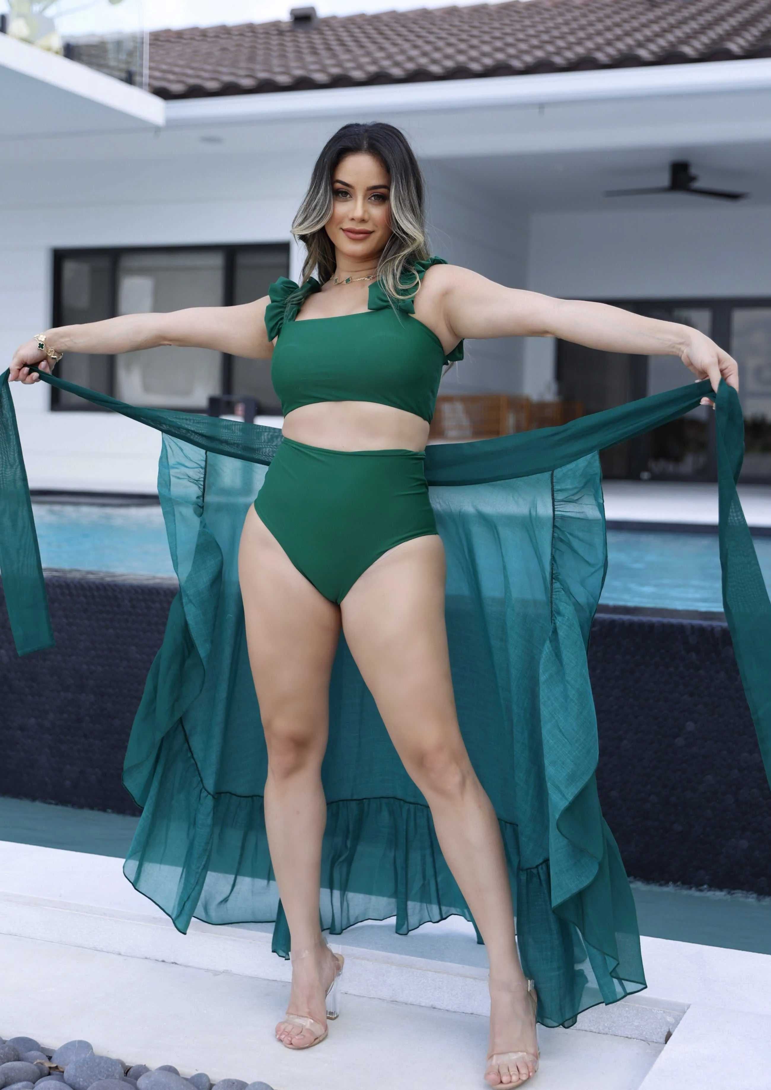 Mallorca Two-Piece Swimsuit – Emerald Green Luxury Bikini | Limited Edition 2025
